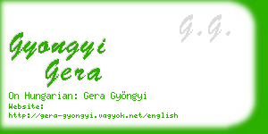 gyongyi gera business card